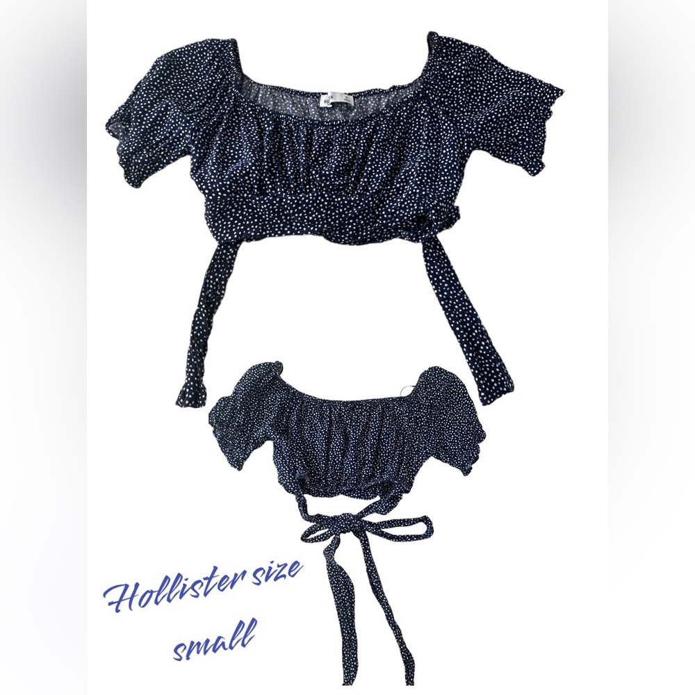 Hollister tie back crop top